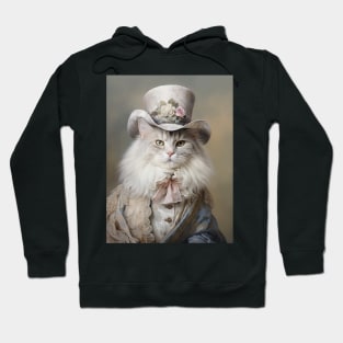 Long Haired Cat in Top Hat Hoodie